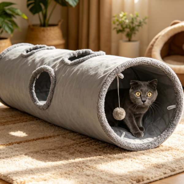 Foldable Large Cat Tunnel with Peek-a-Boo Holes