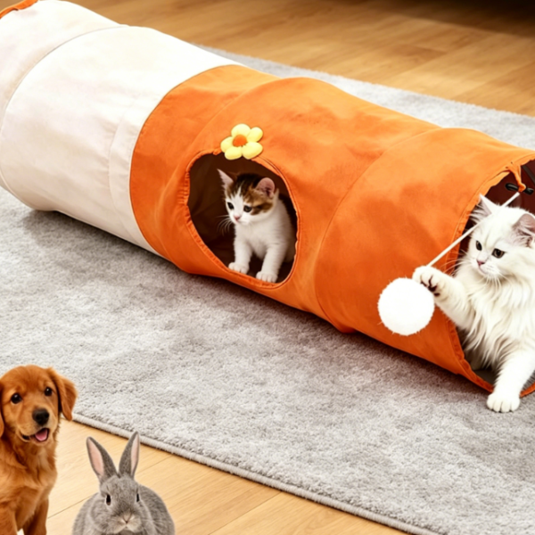 Foldable Large Cat Tunnel with Ball